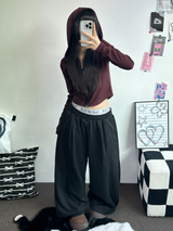 DOWN PINTUCK BALLOON LONG PANTS 🩶🖤2COLOR