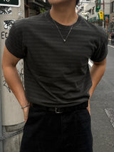 Vintage striped short-sleeved T-shirt