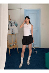 cat lace bow sleeveless tee
