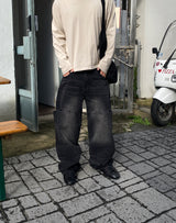 No.1459 hidden pocket denim PT (3color)