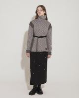 STUDS MAXI SKIRT [BLACK]