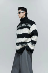 Colorblock Chunky Knit Cardigan