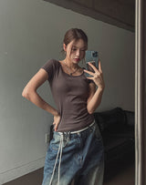 [U-BASIC] Everyday U-neck Loose T-shirt
