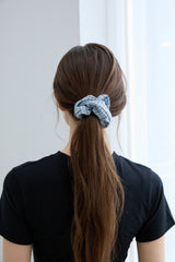 [3EA 1SET] MORI COTTAGE CHECK SCRUNCHIE
