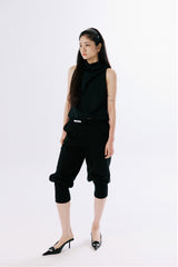 Long banding pants [BLACK]
