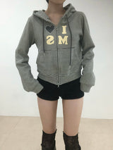 Heart Dot Stripe Hoodie Zip-up