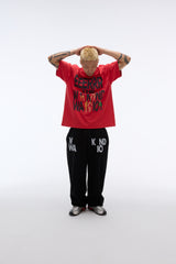 Weekend warrior people artwork T-shirt (Red)_1