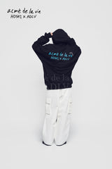 24FW HOSHI X ADLV タイガースケッチ フーディー ブラック
