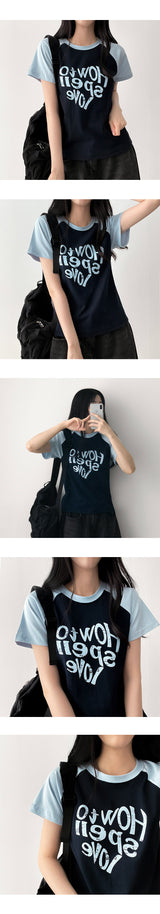 Speck color hue raglan short sleeve t-shirt