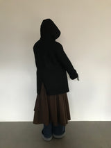 [MD Pick]ファインウールフーデッドハーフコート (2color)