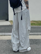 Silver String Nylon Balloon Pants 2C