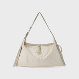 Buckle Cross Bag (Check Ivory)