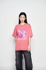 25SS ピグメントシューティングエイリアンショートスリーブTシャツ ダークピンク