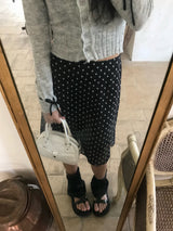 Misty Sheer Dot See-through Mini Skirt