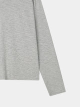 Slub damaged crop long sleeves 3color