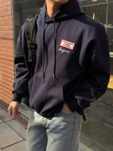 ラードパッチ刺繍フード