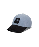 Applique Symbol Corduroy Two-Tone Ball Cap - Sky Blue