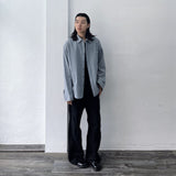 Curved Stitch Wide Trousers