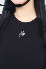 リボンロゴ刺繍半袖Tシャツ / ribbon LOGO embroidery H/S TEE