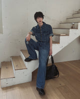Ute Vintage Crop Short Sleeve Denim Jacket