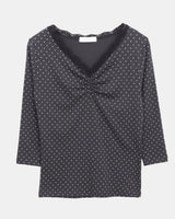 Herang Dot Lace 7-Sleeve T-Shirt