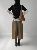 オータム ウール ケーブル ニット ハーフ ニット