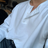 アダフ・ヘンリー ネックワッフルオーバーフィット ロングスリーブTシャツ