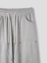 Double knee sweatpants 4color
