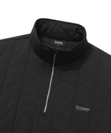 Authentic Logo Quilted Half-Zip Sweatshirt Black