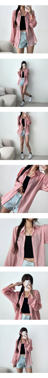 Roa Basic Linen Gauze Summer Shirt
