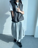 ビッグカーゴバミューダスウェットパンツ🤍🩶🖤💚🤎 - 5 カラーズ