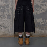 CROSS POCKET BERMUDA PANTS (BLACK) F25ZD975