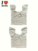 Romance Flower Shirring Sleeveless Top