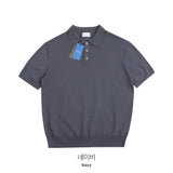 LMN ロイヤルクールリネン3ボタン半袖ニットウェア(11 colors)