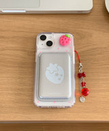 Strawberry magsafe wallet phone case