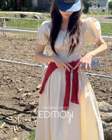 [MADE] Fury puff short‑sleeve dress