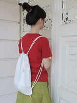 Girl string bag - White