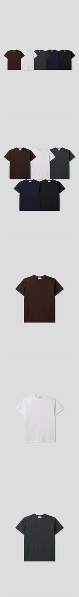 [MUSCLE FIT] バックラインセミクロップTシャツ(5color)