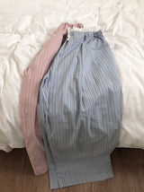 striped pajama pants
