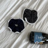 scrunchie corduroy dot_navy