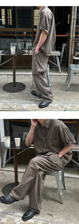 [SET UP가능] Washed cotton banding pants(6color)