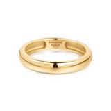 Curve Dome Band 925 Silver + 14k gold plating Ring R056-01G