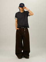 HA ロールアップ レイヤード マッスルフィット ハーフスリーブ Tシャツ