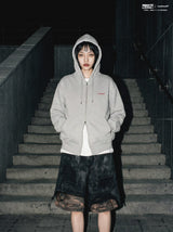 EXCLUSIVE HOODIE ZIP-UP 2 SET [GREY]