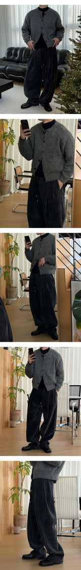 [Unisex] Angora crop cardigan(2color)