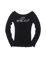 ソーワットロングスリーブTシャツ(ブラック)