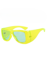 Oversized Chunky Side Shield Irregular Sunglasses