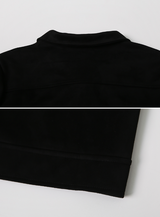 #Suede Collar Crop Jacket (3color)