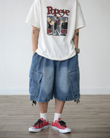 ADU CARGO BERMUDA DENIM PANTS