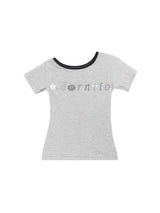 adorntie オフショルダー Tシャツ (grey)